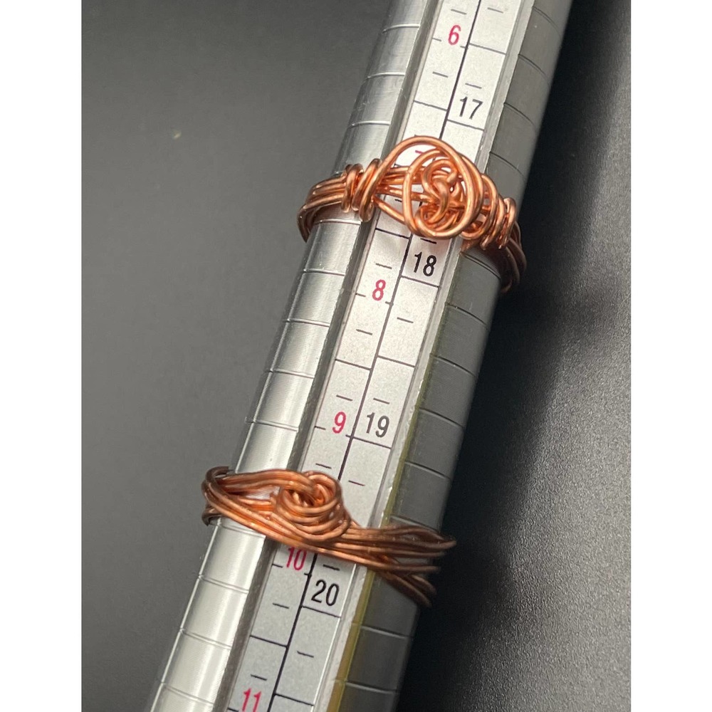 Copper Wire Wrapped Rings. 2 sizes - Picture 4 of 7